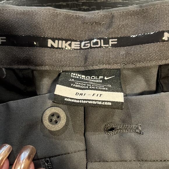 Nike Golf Tour Performance Grey Dri Fit Flat Front Golf Shorts Size 34 - Picture 3 of 5